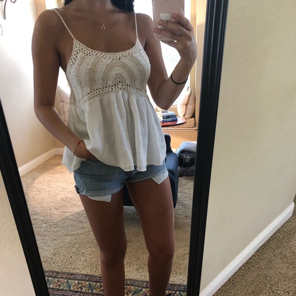 Zara White Crocheted Top - Picture 2 of 8
